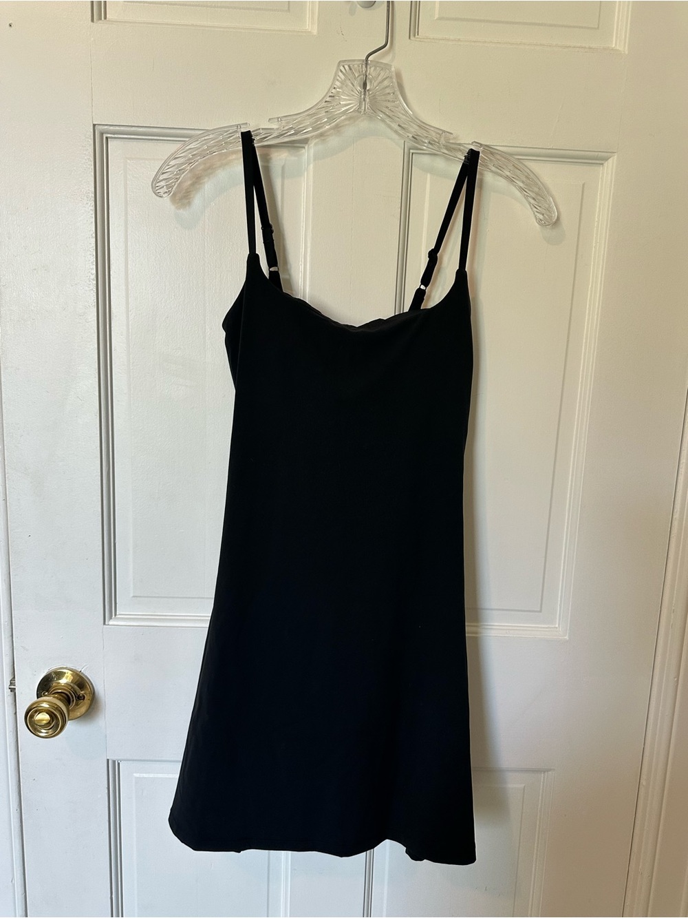 Glowmode Women’s Black Slip Dress with Adjustable Straps Size Small